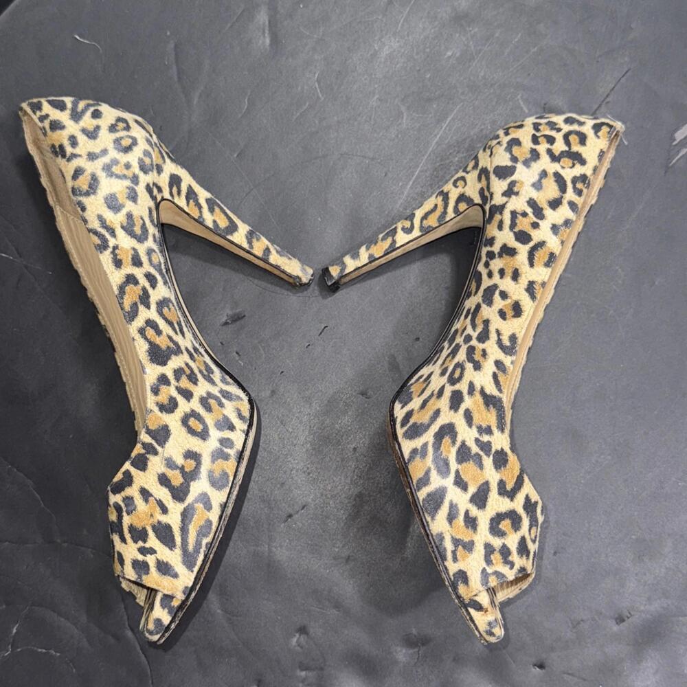 BUTTER Preppy Designer Y2K Style Cheetah Print Suede Pumps Sz 7 - Picture 7 of 15